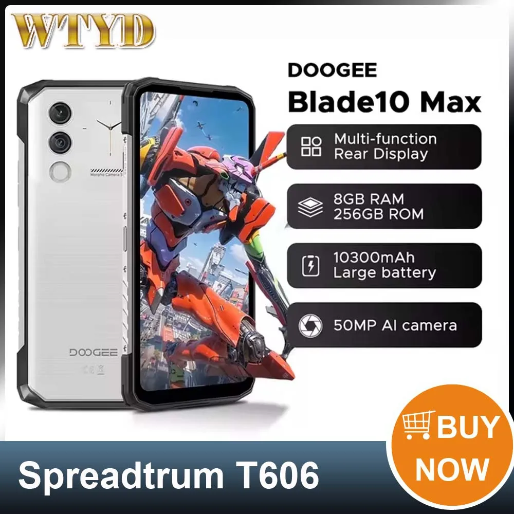 DOOGEE Blade 10 Max Rugged Phone 8GB+256GB 6.56