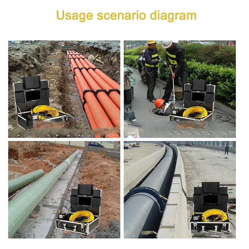 Factory Best-Seller20/30/50M HD Pipeline Sewer Camera Lens 23/38/90MM IP67 Industrial Endoscope 7 Inch Screen Tube Inner