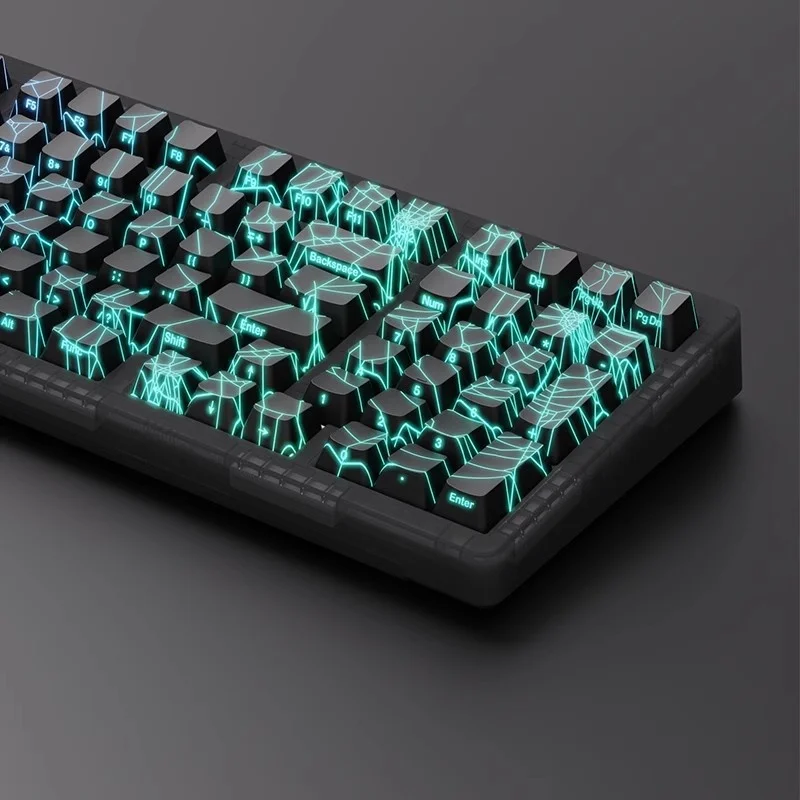 ZORNHER Zuohe ZH980 Spider Web لوحة المفاتيح الميكانيكية 3 وضع لوحات مفاتيح الألعاب اللاسلكية RGB مبادلة ساخنة تخصيص ملحقات الكمبيوتر الهدايا