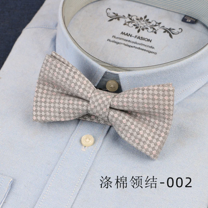 Мужской деловой повседневный галстук-бабочка в горошек, полиэстер, хлопок, полосатый свадебный жених, жених, производитель, оптовая продажа, прямые поставки