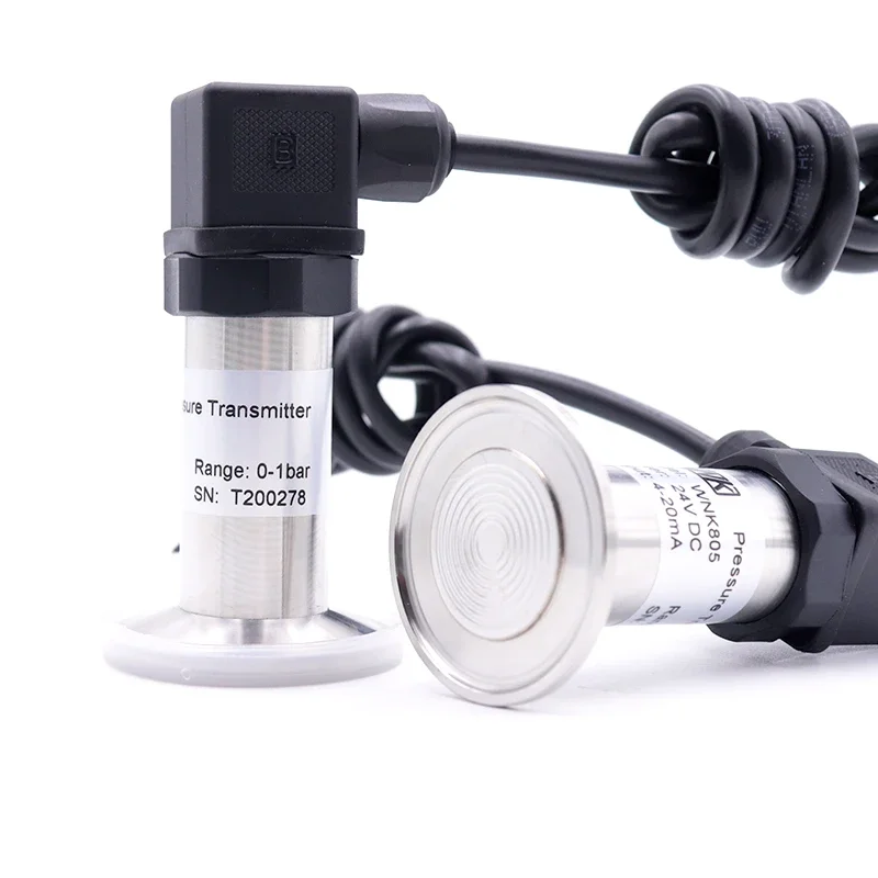 WNK 316L Flat Film Flush Diaphragm Type Pressure Transducer Sensor for Beer Milk