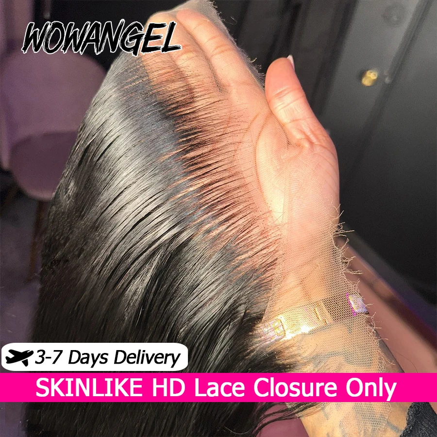 

SKINLIKE 5X5 6X6 7X7 HD Lace Closure Only Straight Hair Invisible Melt Skins Swiss Lace Preplucked Natural Black 100% Human Hair