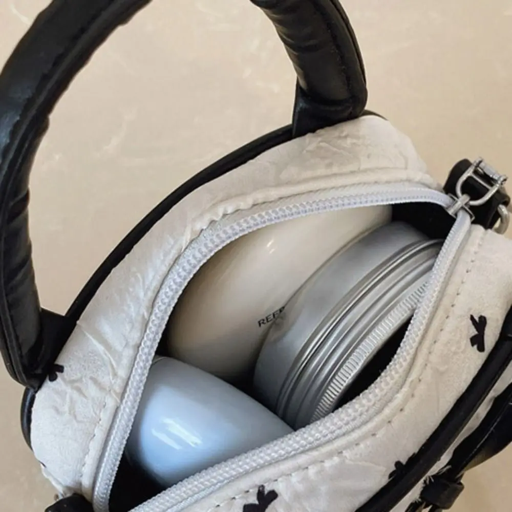 Y2k arco bolinhas crossbody saco amor pingente estilo de rua mini saco de alça superior grande capacidade saco de compras bolsa vintage