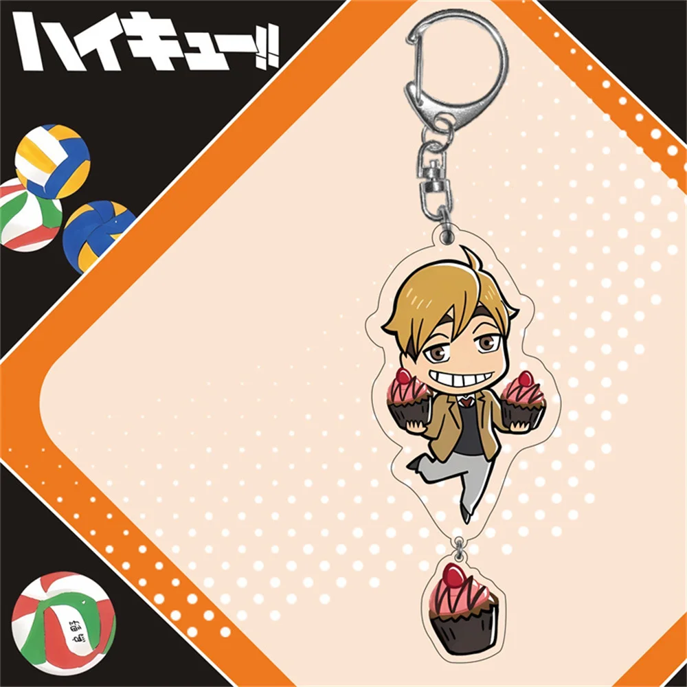 personalized anime Volleyball keychain Mini PVC Sport Car haikyuu KeyChain volleyball Ball Key Holder Ring For Players Men Women