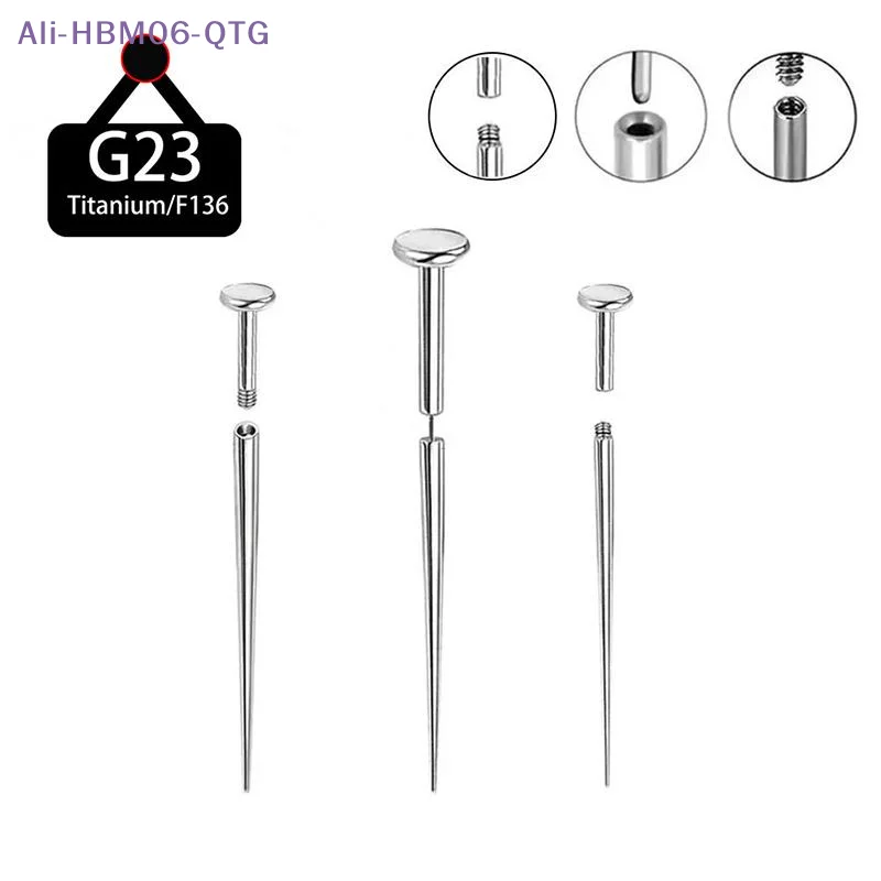 [New] 10pcs Stainless Steel Insertion Pin Taper Guide Rod Piercing Stretching Tool For Internally & Externally Threaded Jewelry