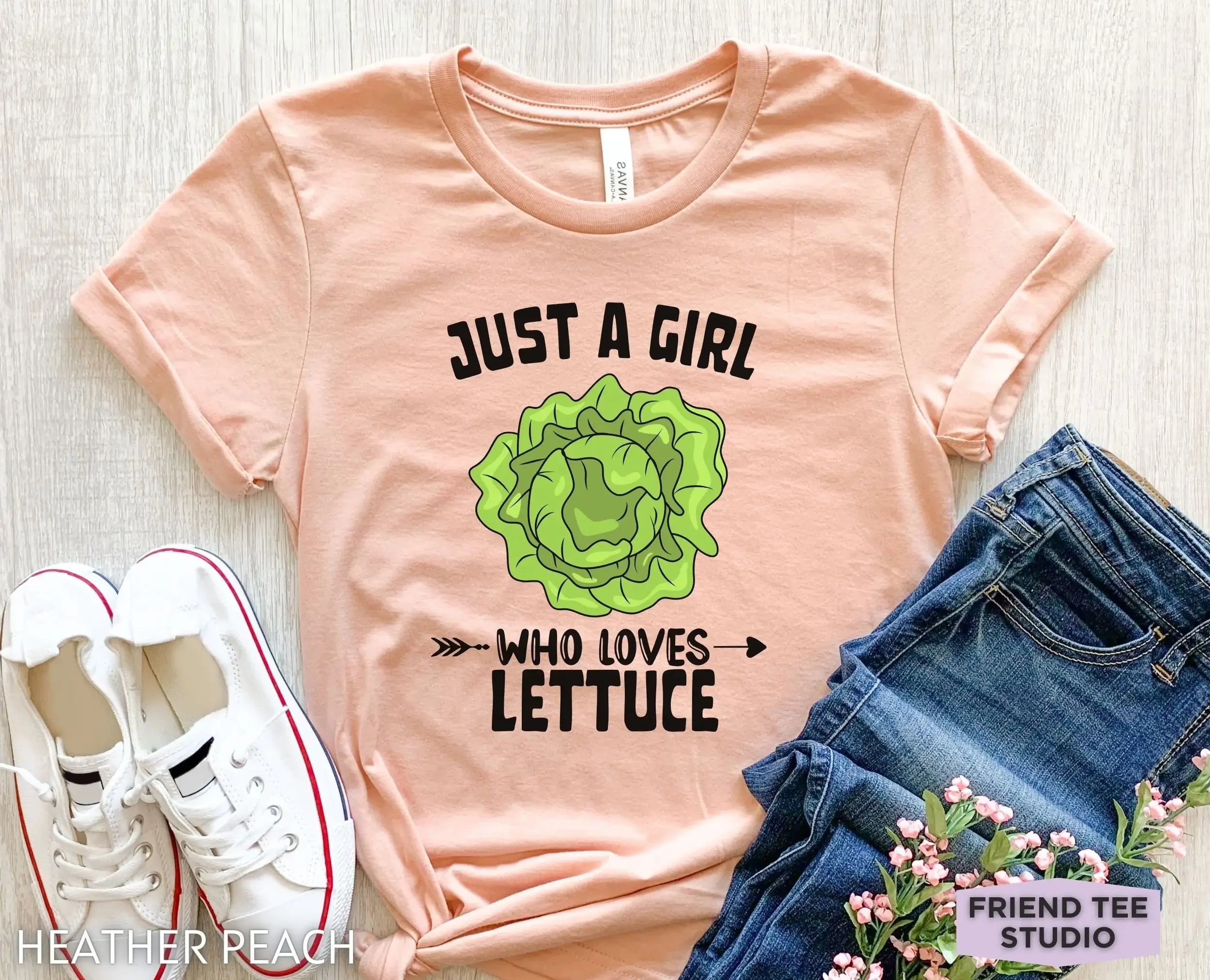 Lettuce T Shirt Funny s Vegetable Farmer Girls Theme Womens