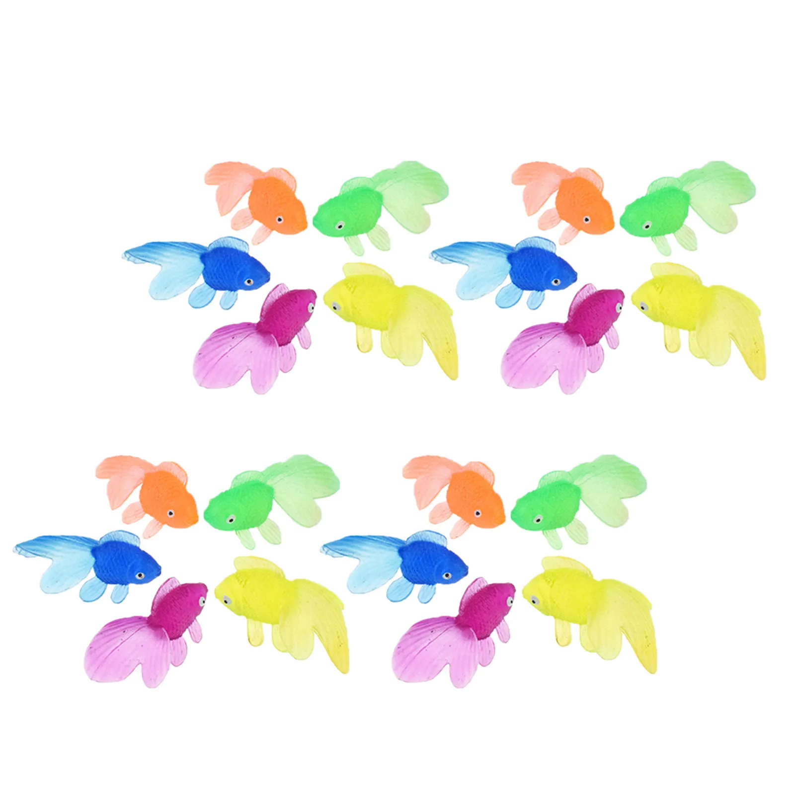 20Pcs Realistic Goldfish Simulated Aquarium Decoration Educational Marine Animal Plastic Fish Tank Ornament for Kids