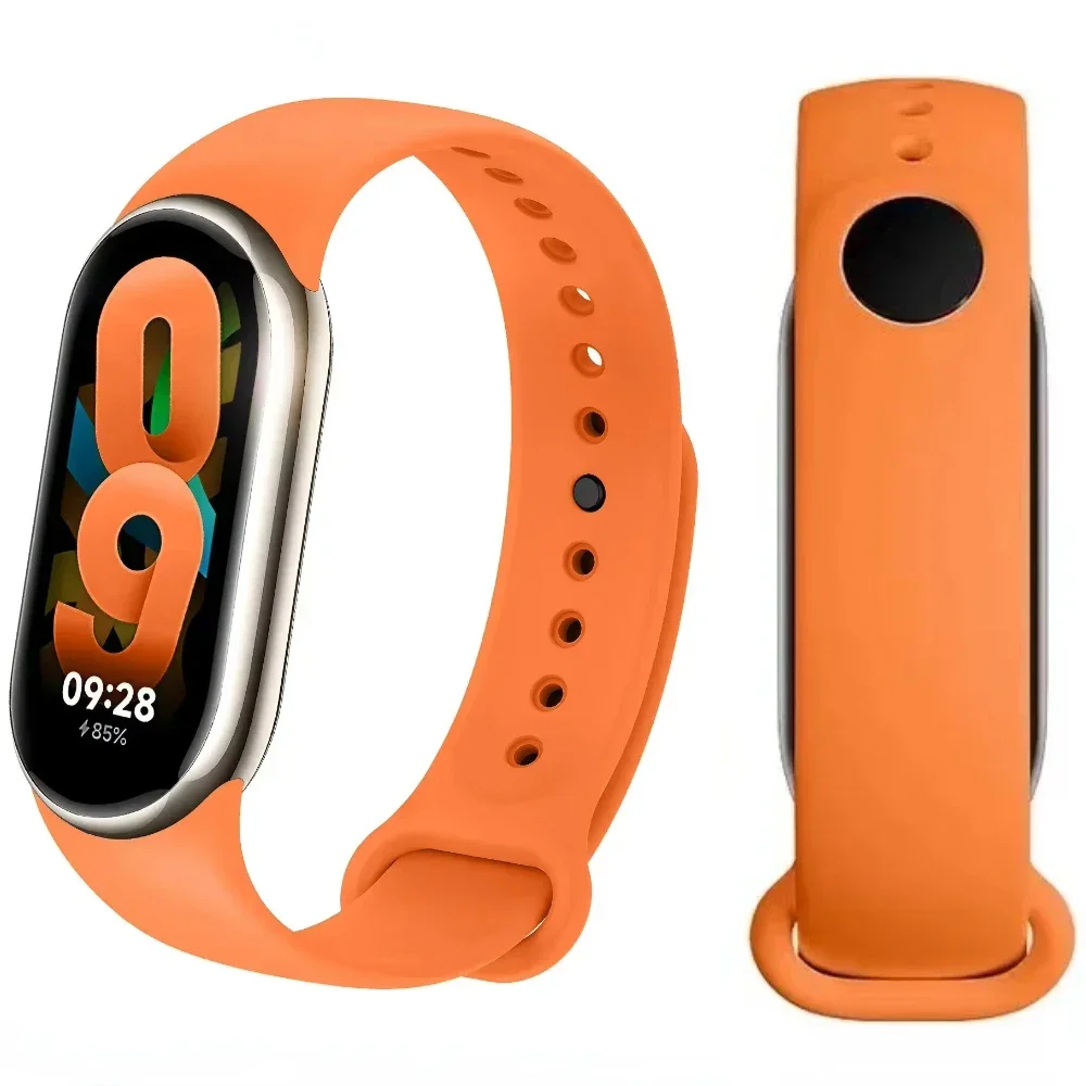 Sports Silicone Strap for Xiaomi Mi Band 9 8 Official Breathable Bracelet Wristband for Mi Band 9 8 Replacement Belt Accessories