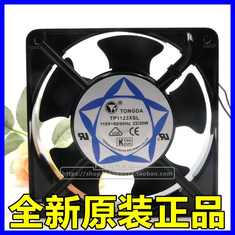 for Taiwan Tongda TP1123XSL 115V 22/20W 12038 Double Ball Bearing Copper Wire Cooling Fan 12CM