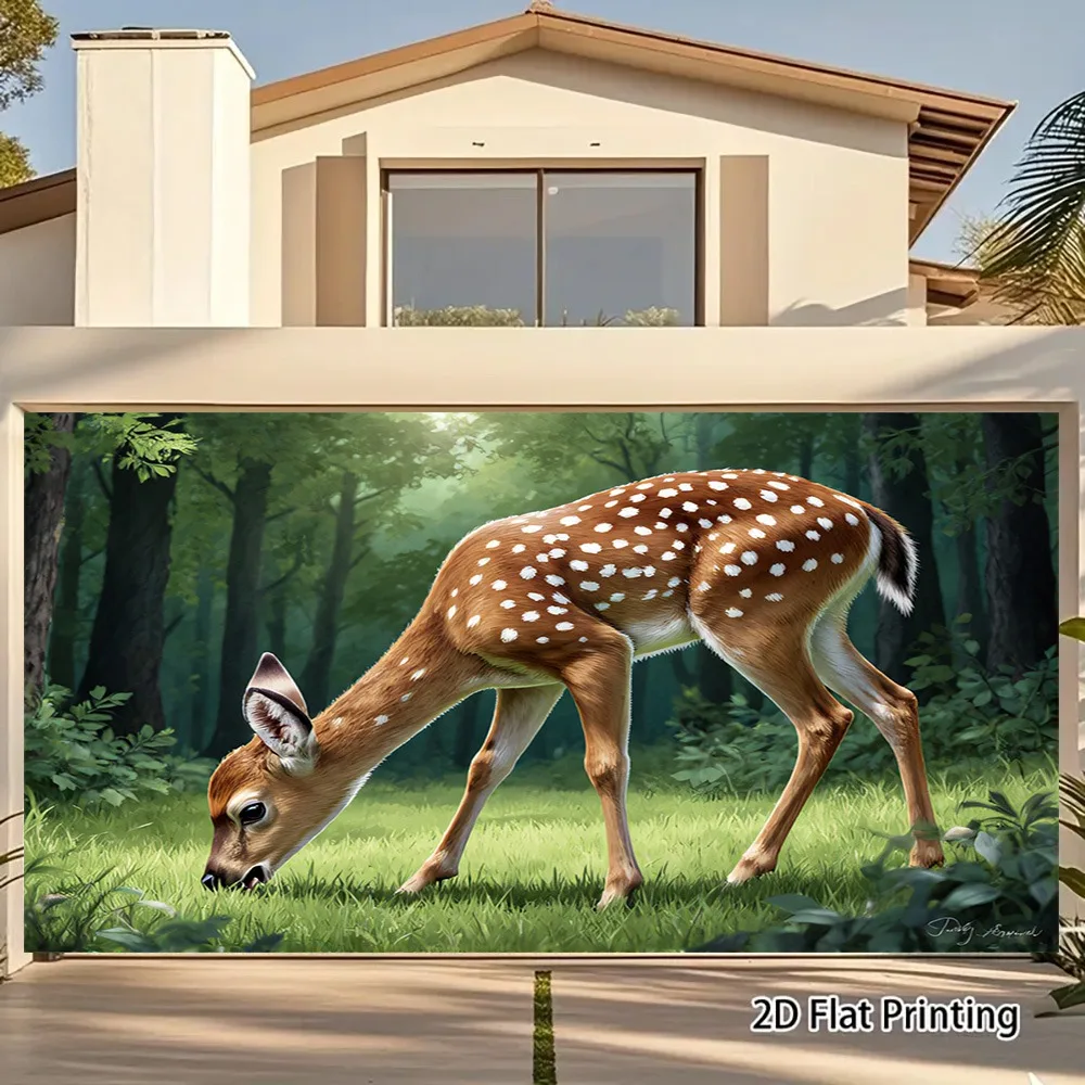 Forest Deer Wall Art 2D Flat Printing Nature Wildlife Decor Home Interior Painting Animal Artwork Living Room Decor Modern Wall