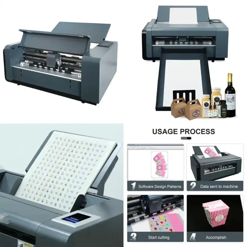 

New Condition Automatic Servo Label Cutter Plotter Die Cutting Machine for Animal Feed Sheets with Core Motor, Factory Direct