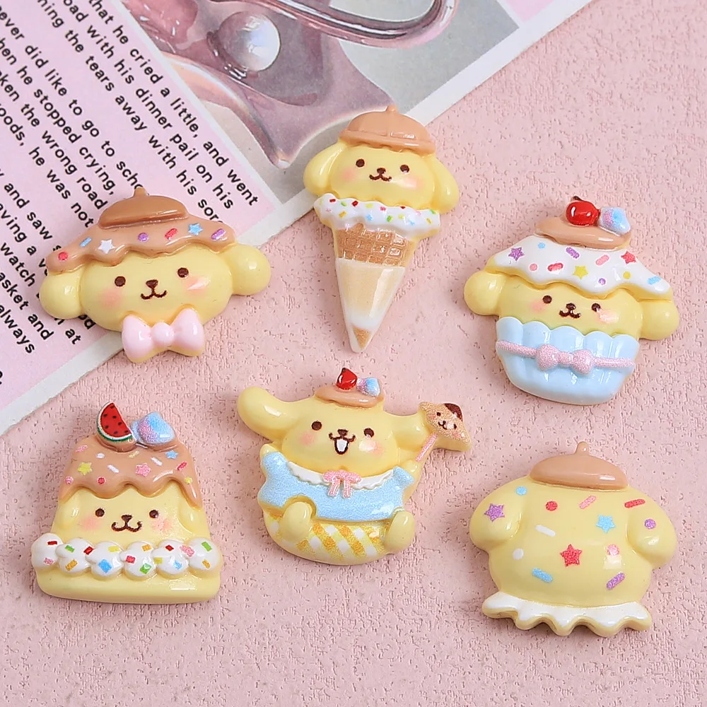 10Pcs New Kawaii Soft Cute Hat Cartoon AnimalSeries Flat Bottom Scrapbook DIY Craft For Nail 3D Decorations Jewelry A119 view 2