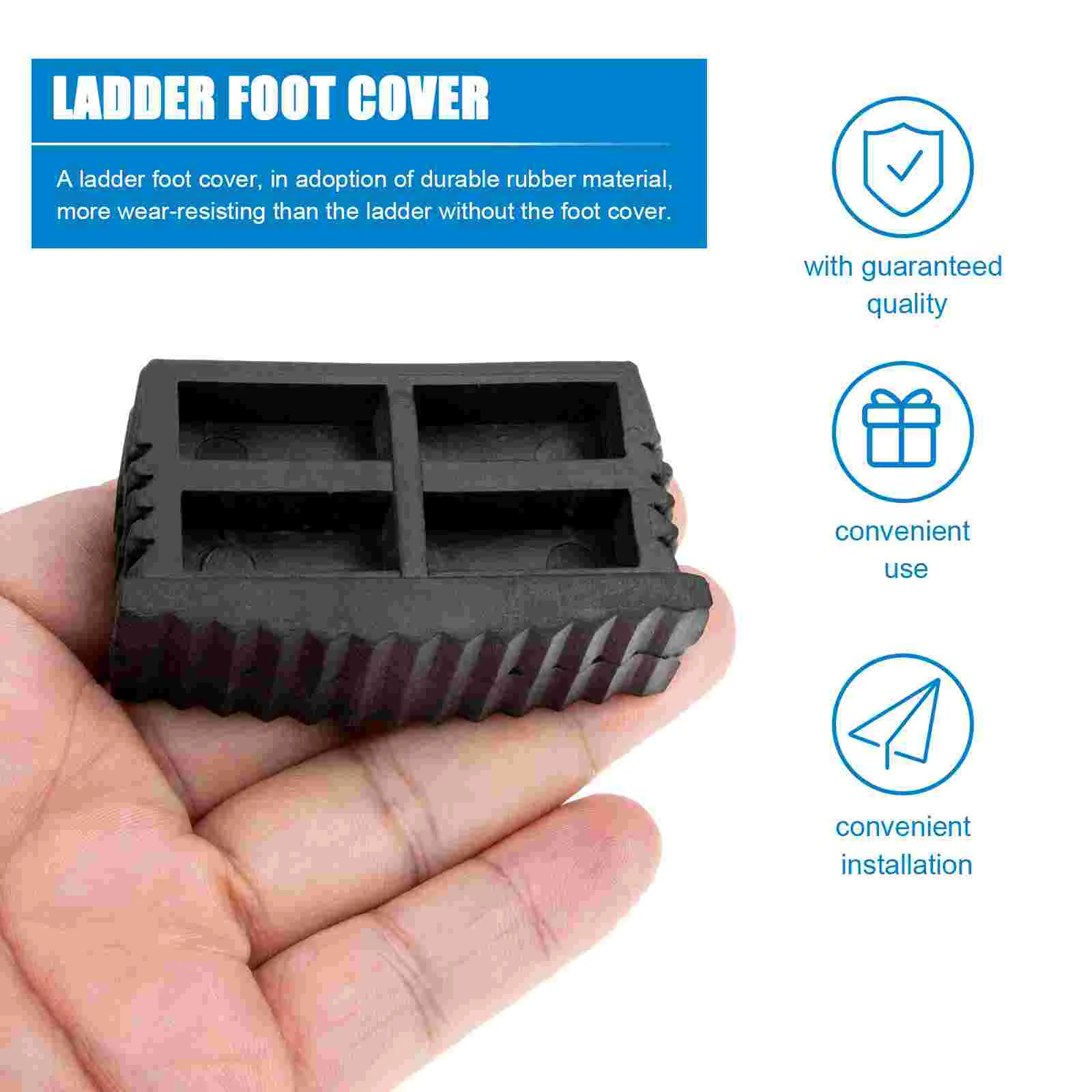 Imagem -06 - Alumínio Folding Escada Foot Protector Passo Passo Passo Extension Covers Pcs