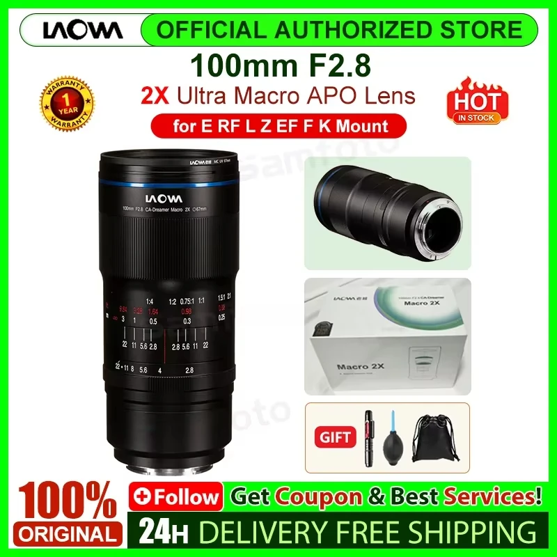 Laowa 100mm f/2.8 100mm F2.8 2X Ultra Macro APO Camera Lens for