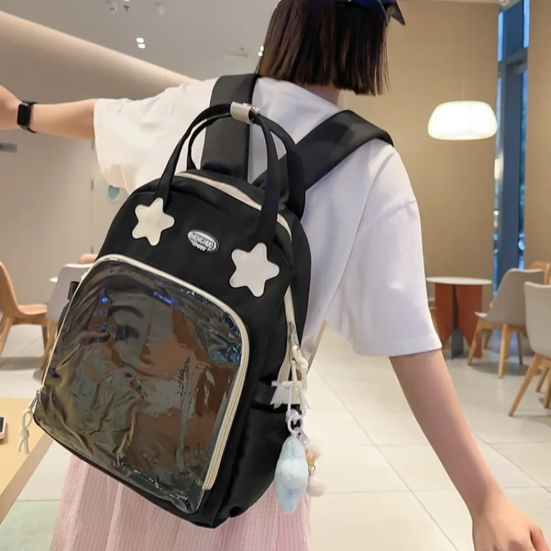 Ita Backpack Autumn High-capacity Canvas School Bag Transparent Preppy Style Girls Rucksack Teenage Display Bolsa Mujer Сумка