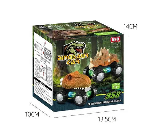

'Wholesale children boomerang dinosaur car rotary sound and light simulation of the universal dinosaur car T-Rex Car Boomerang
