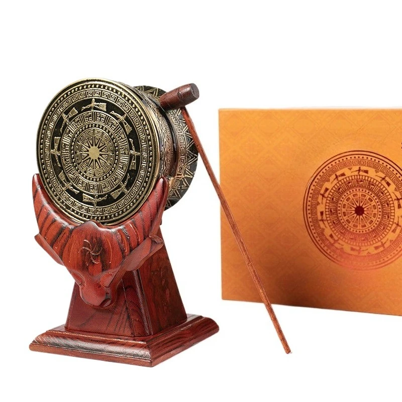 

Bronze drum 13cm Guangxi characteristic ornament minority style commemorative crafts