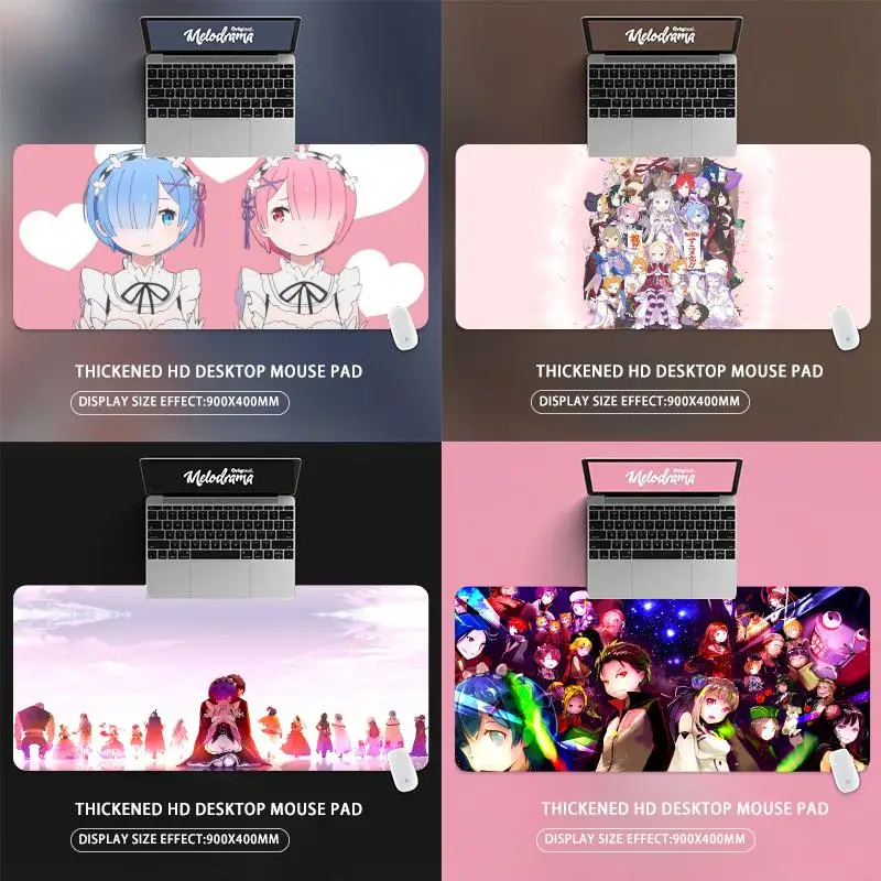 Zero Starting Life In Another World Mouse Pads Gamer Keyboard Mat Pads Gaming Protector Laptops Large Mousepad Cartoon Deskmat
