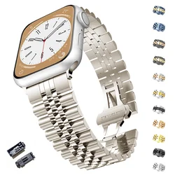 Stainless Steel Strap for Apple Watch Ultra Band 49mm 40mm 44mm 45mm 41mm Metal Replace Bracelet for IWatch Series 8 7 6 SE 5 4