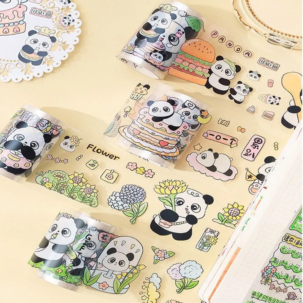 4 rollos de cinta adhesiva de capibara de dibujos animados creativos, cinta decorativa autoadhesiva Kawaii para envolver regalos, manualidades DIY, pegatina de libro mayor