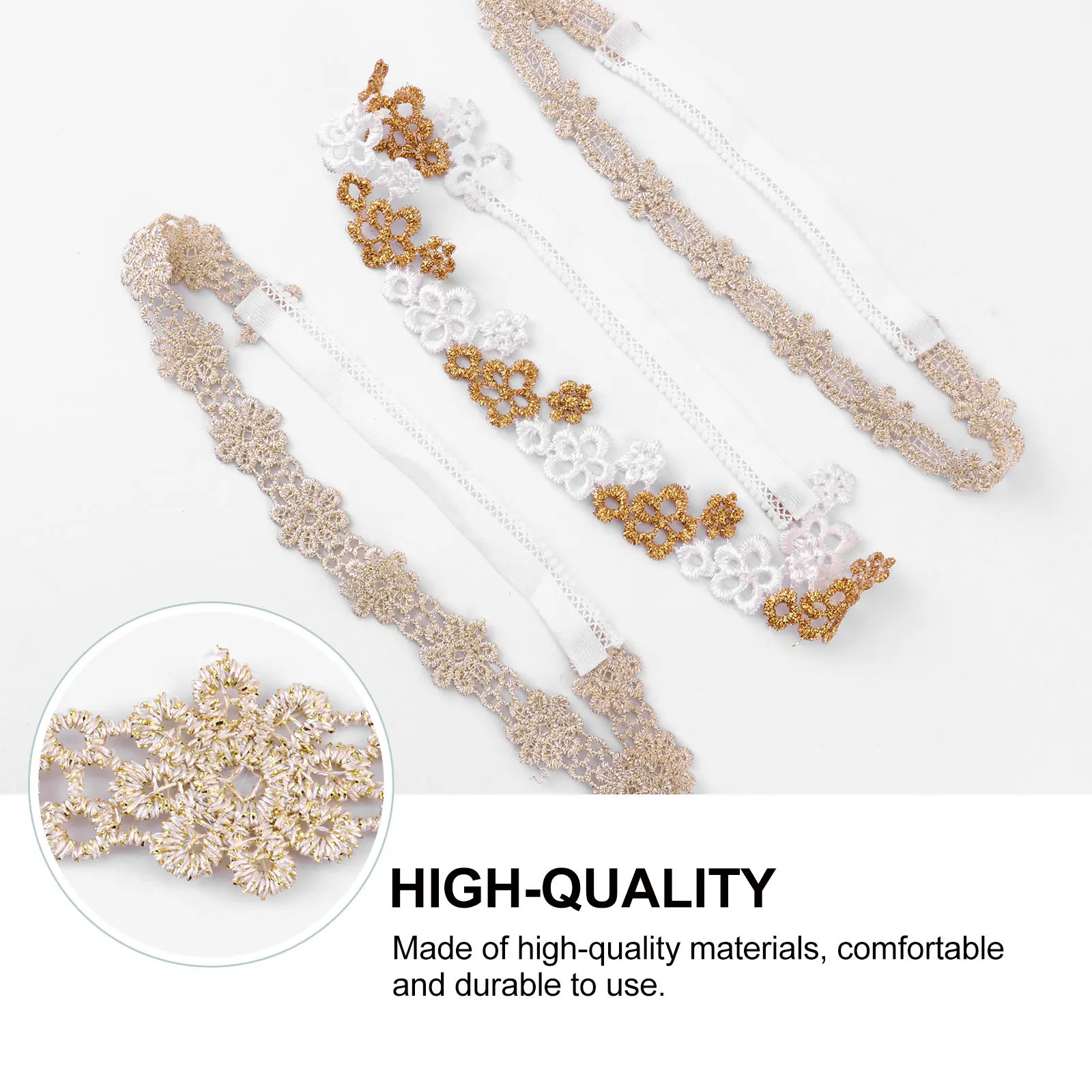 

6Pcs Lace Hair Band Headband Soft Breathable for Photo Prop Headwear Decorative Hair Accessory