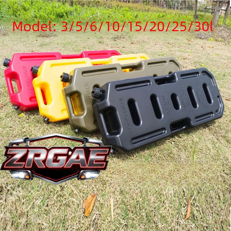 30L HDPE Plastic Jerry Can Universal Thickened Leakproof 2 Ton Load Offroad Recovery SUV ATV Emergency Fuel Container