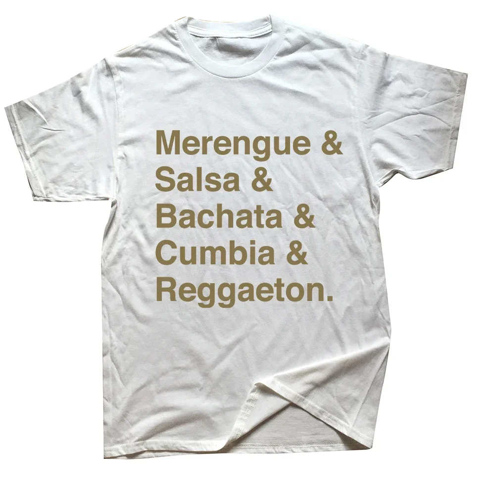 Merengue Salsa Bachata Cumbia Reggaeton Latin Music Shirt T Shirt Cute Hip Hop Cotton Student T Shirt Loose Style