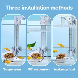 Transparente Acrylfutterautomaten für Aquarium, Nicht -Slip -Röhrchen, geeignet für eine Vielzahl von Fischtanks 8 Hauptverkauf Acryl -Topfküche - №2