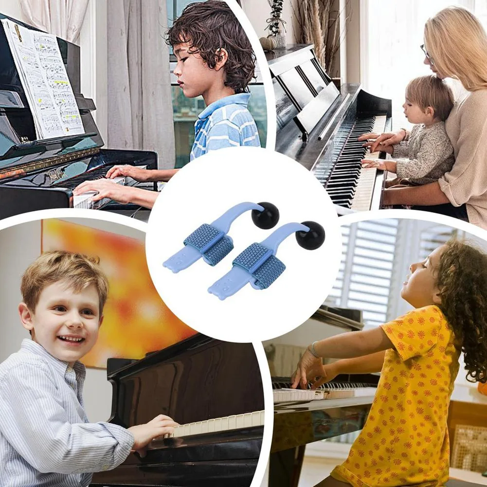 ABXHA Piano Gesture Corrector Piano Practice Hand Position Corrector with Palms Support Piano Hand Shape Exerciser Tool Blue