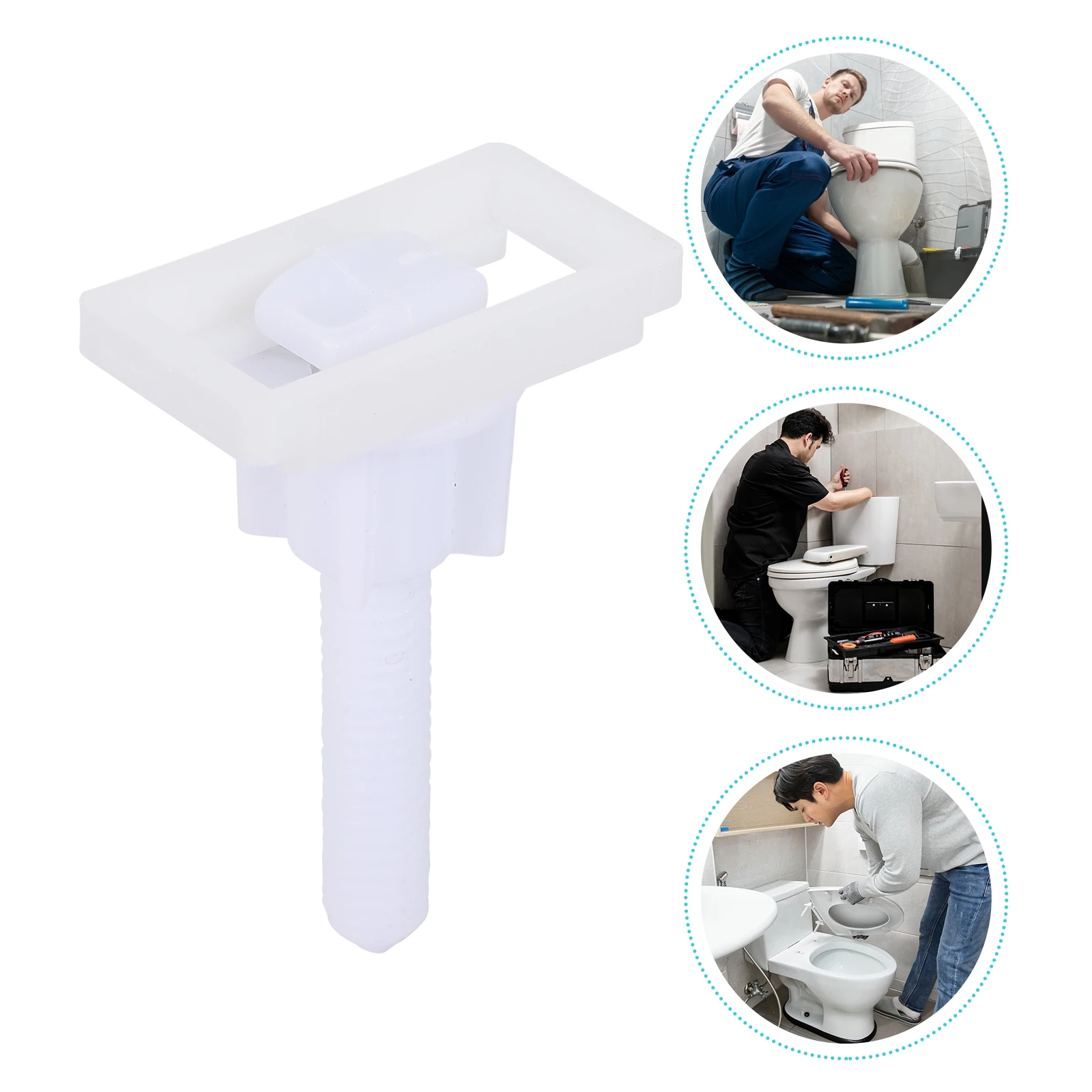

2 Sets Toilet Seat Hinge Kit ABS Material Strong Resistance Easy Installation Bathroom Accessories Practical Design Toilet Seat