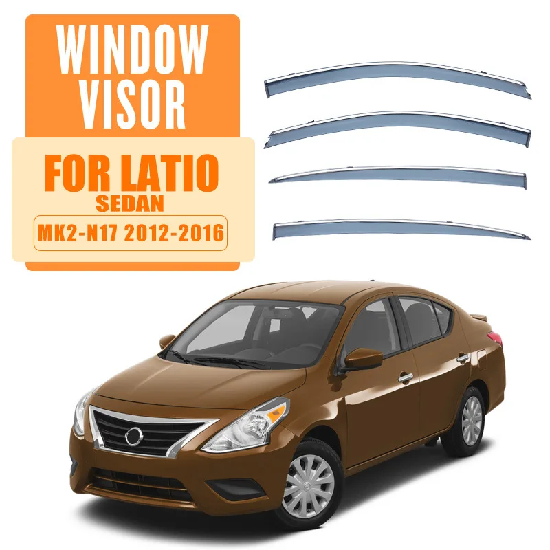 

Для NISSAN Latio 2004-2016: Дефлекторы окон, ветровики, защита от дождя и солнца, аксессуары для авто, стайлинг автомобиля