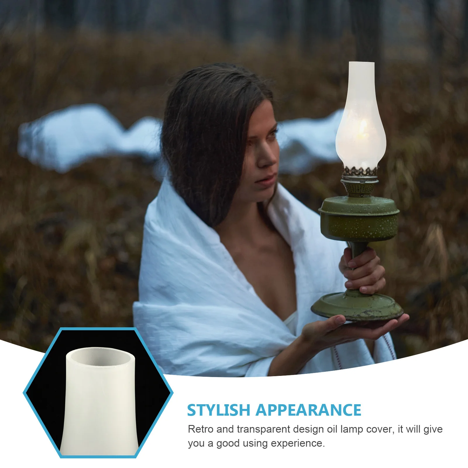 

Retro Style Oil Lamp Shade High Grade Glass Material Fine Craftsmanship Versatile Usage Scene Oil Lamp Chimney