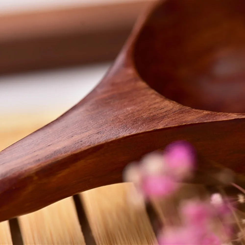 Bamboos Rice Washing Scoop Textured Grip Long Handle Bamboos Joint Ladle Built-in Hanging Hole Deep Scoop Head Grain Scoop
