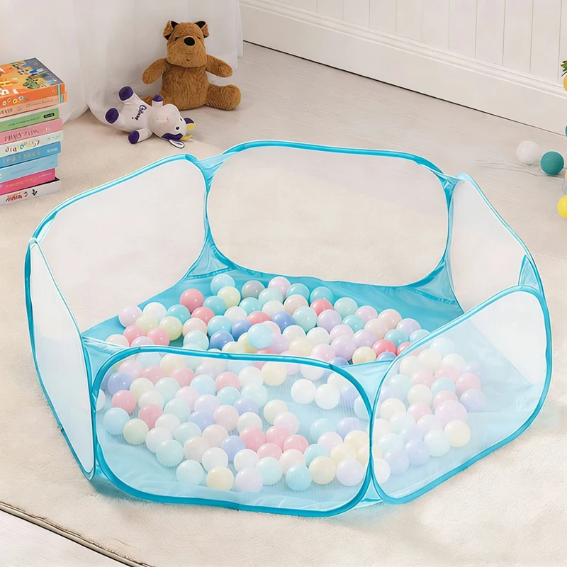 1.2M Ball Pit Ball Pool Foldable Portable Play Pit For Children Kids Boys Girl Game House Indoor Outdoor Six Sided Net Game Tent