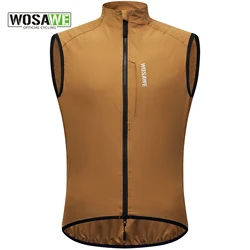 WOSAWE Lightweight Autumn Cycling Vest Men Women Windproof MTB Bike Windbreaker Mesh Back Running Gilet Wind Vest Jacket