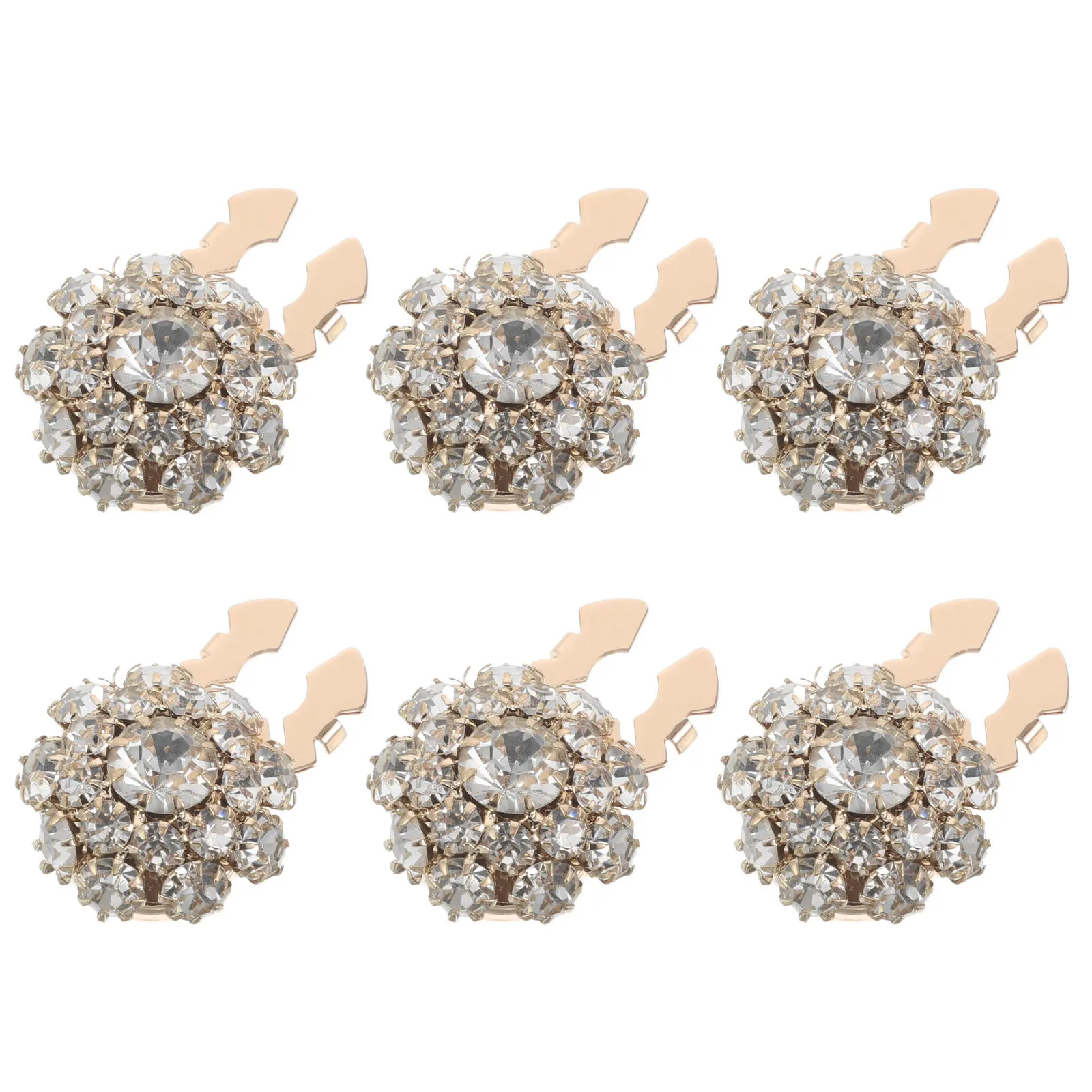 3Pairs Shirt Button Covers Rhinestone Alloy Decorative Clip on Sleeve Button Accessories for Men Women Suit Tuxedo Dress Formal