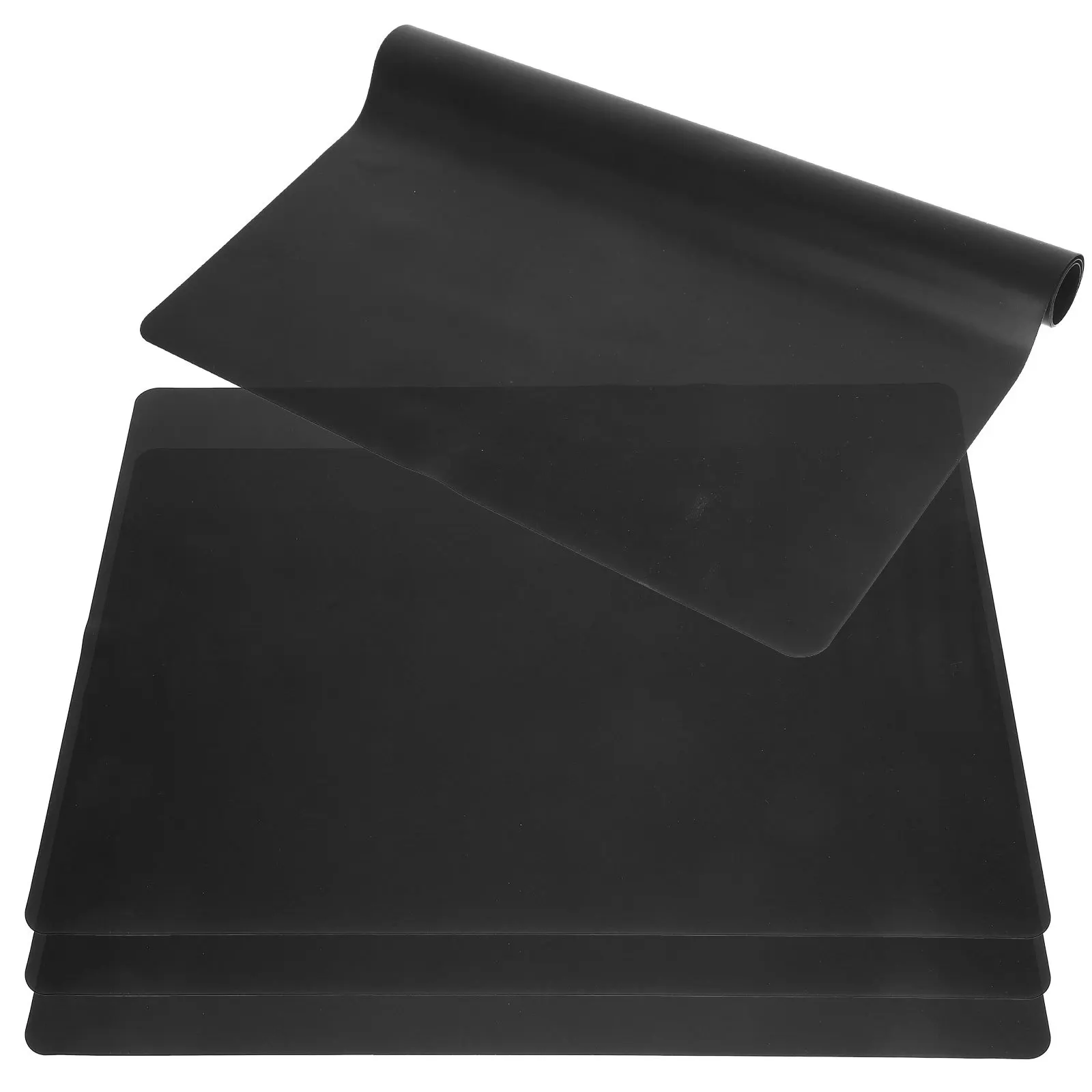 

4Pcs Silicone Place Mat Heat Resistant Non Slip Table Mat for Dining Coffee Home Use Foldable Waterproof Kitchen Countertop