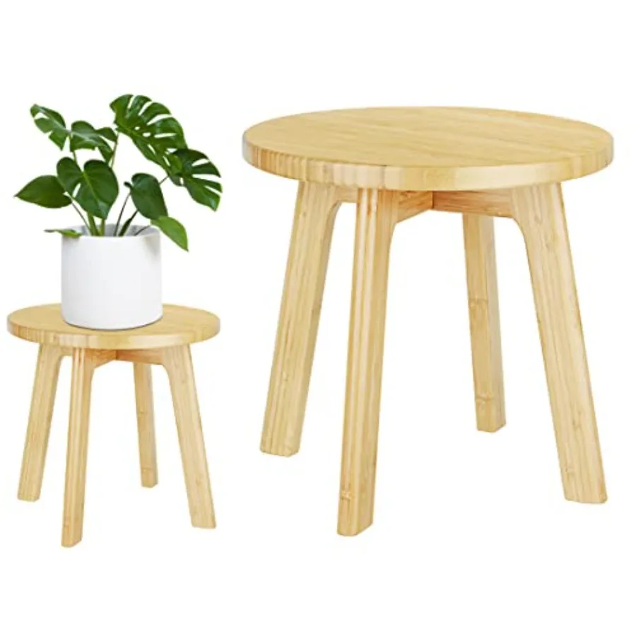 

Bamboo Wooden Step Stool - Portable Stool - Feet Stool Bed Steps for High Beds for Adults Holds Up to 350lbs Sturdy Step Stools