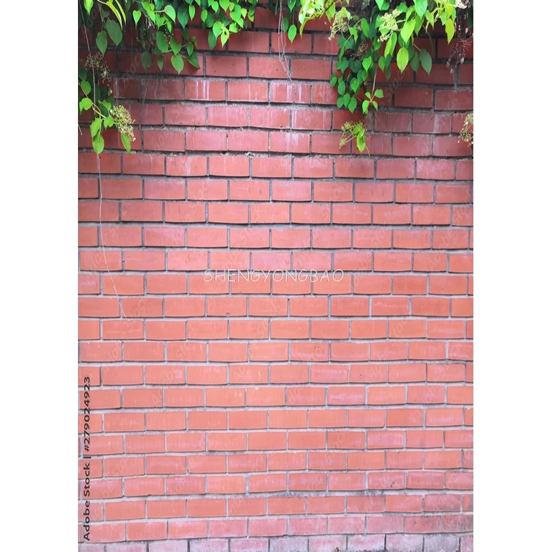 Vintage Brick Wall Wood Floor Photography Backdrops Portrait Photo Background Studio Prop ZXX-09
