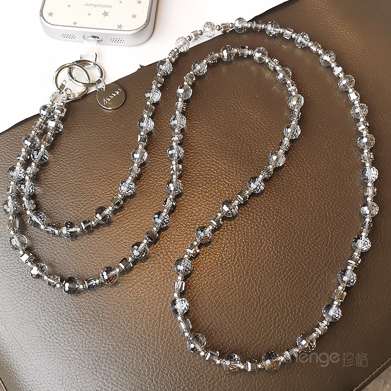 Travel Accessories High End - سلسلة هاتف محمول أنيقة مزينة بالخرز