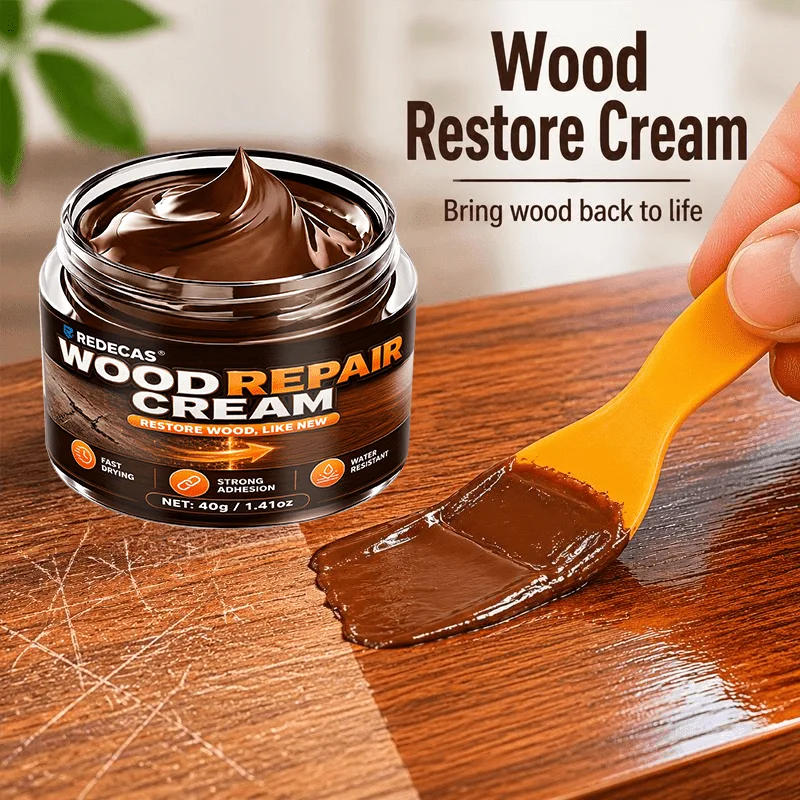 Brown Wood Repair Paste, Fix Scratches Cracks for Furniture Floors, Smooth Invisible Wood Restorer