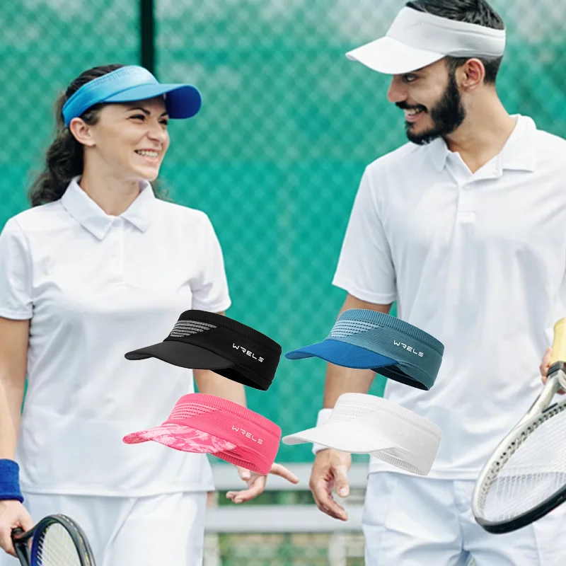 WRELS Outdoor Sports Visor Caps Adjustable Visor UV Protection Top Empty Tennis Bicycle Anti-UV Empty Top Elastic Knitted Hat