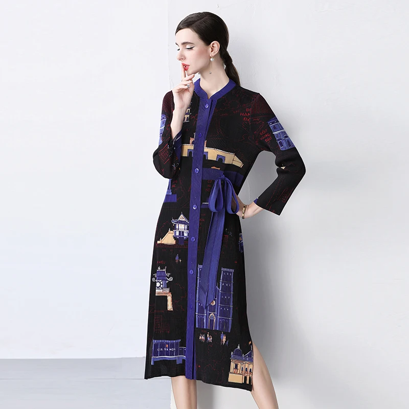 ربيع وصول قميص نسائي فستان المتخصصة الراقية سليم المناسب الشكل الاغراء الحد من العمر الوقوف طوق أزرار صف واحد