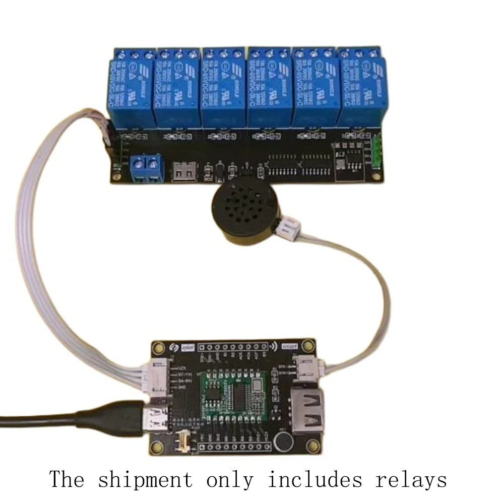 TTL Serial Port 6-channel Relay Module Control Board Self-locking/Interlocking/Jog Modes Key Control 5V Power Supply Relay