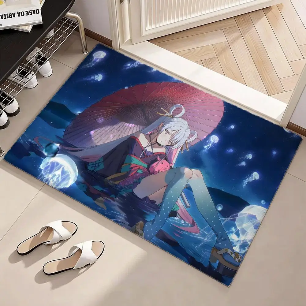 Anime Filme C-Cosmic Princess Kaguya! Floor Mat Soft Flannel Non-Slip Door Mat - Thickened Rug for Living Room Home Decor