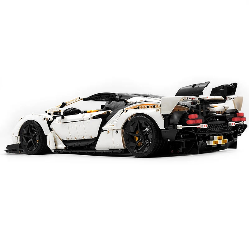 High-end técnico rc 1:8 velocidade branca veículo esportivo goly 10638 blocos de construção modelo corrida quebra-cabeça brinquedos diy presentes de natal criança