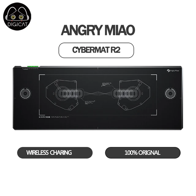 Angry Miao Cybermat R2 Wireless Charging Mousepad For Keyboard Mouse Pad  Mice Pad Desktop PC Gamer Computer Laptop Accessories - AliExpress 7