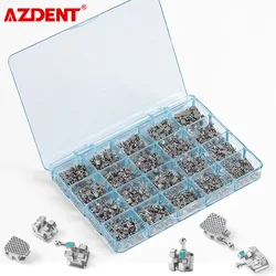 1000 sztuk/pudło Dental ortodontyczne wsporniki metalowe MIM Monoblock metalowe aparaty dentystyczne Mini Roth/MBT 022/018 haczyki 345