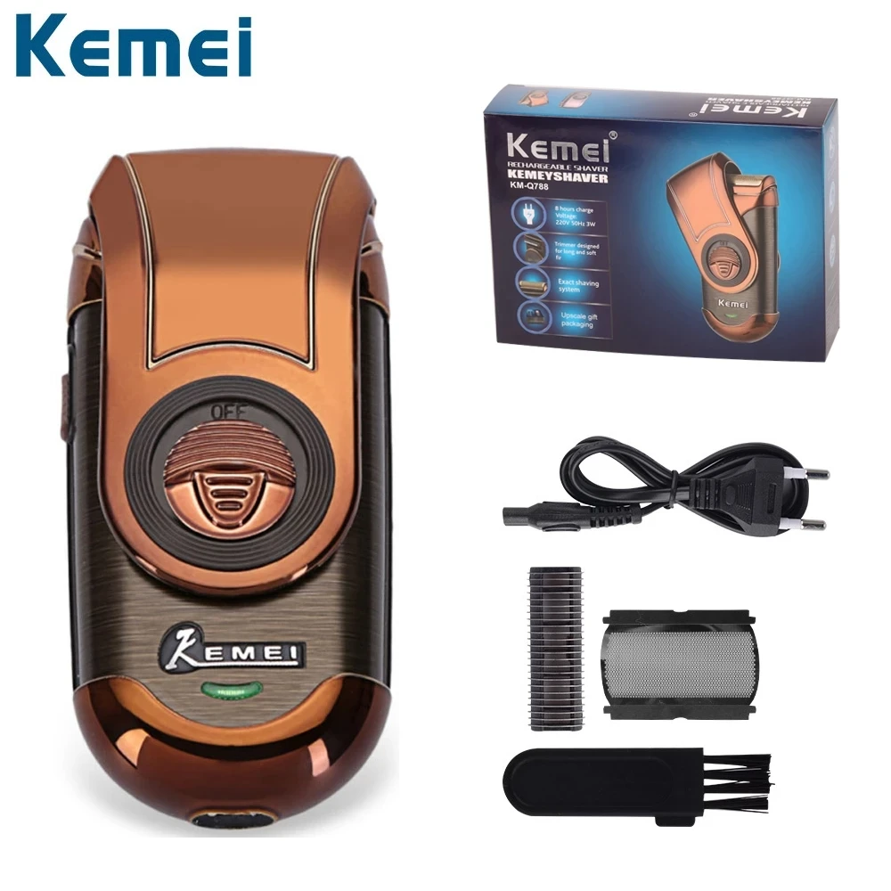 

Sharp Stainless Steel Blade Beard Removal Machine Kemel Charging Plug Razor Kamei Single Foil Shaver Kimi Men's Shave Rasor 220V