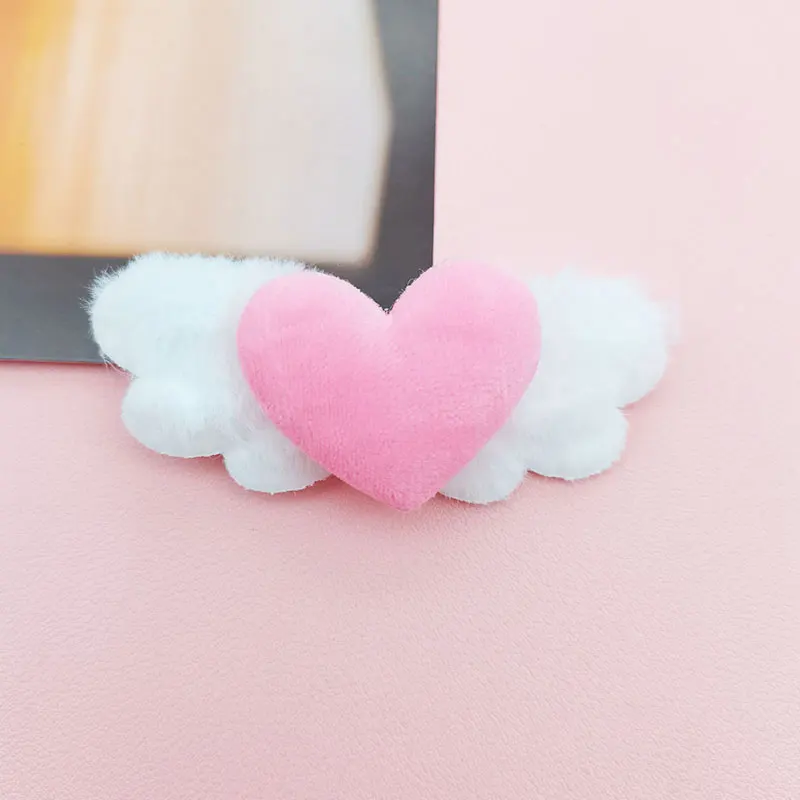 20 Stück Herz-, Stern- und Engelsflügel-Applikationen, gepolstert, zum Selbermachen, für Haarspangen und Hüte, süße Flügel-Accessoires, Aufnäher – Detail 6